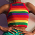Colorful Striped Sexy Sling